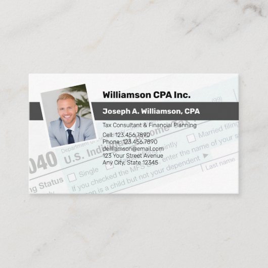 CPA | Belastingaccountant Professional Visitekaartje (Voorkant)