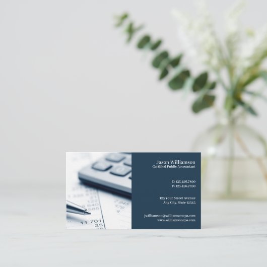 CPA | Belastingaccountant Professional Visitekaartje (Staand voorkant)
