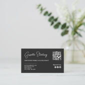 CPA-belastingaccountant Voorbereider QR-code-scrip Visitekaartje (Staand voorkant)