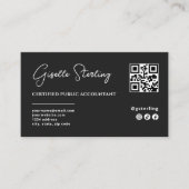 CPA-belastingaccountant Voorbereider QR-code-scrip Visitekaartje (Voorkant)