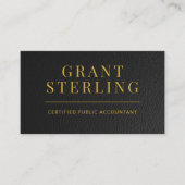 CPA-belastingadviseur accountant nep leer QR-code Visitekaartje (Voorkant)