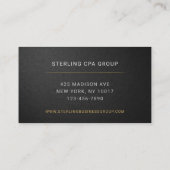 CPA Black Professional  Visitekaartje (Achterkant)