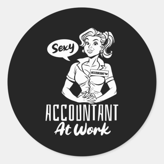 CPA Boekhouder Boekhoudkundige Accountancy Account Ronde Sticker (Voorkant)