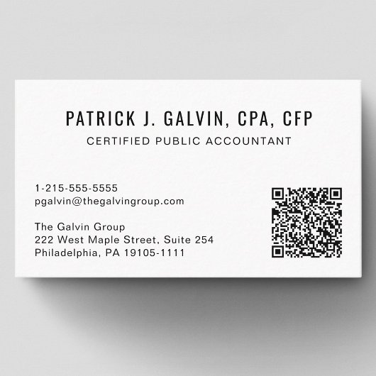 CPA-boekhouder QR-code Visitekaartje