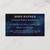 CPA Boekhouding Belastingvoorbereiding Marine Blue Visitekaartje (Achterkant)
