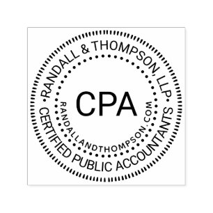 CPA Cert Openbaar Accountant Bedrijfsnaam URL Zelfinktende Stempel