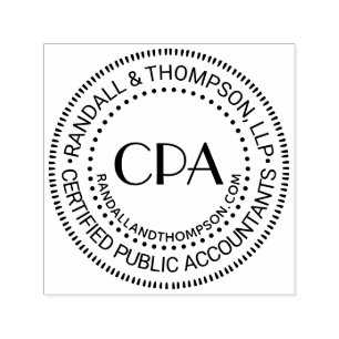 CPA Cert Public Accountant Bedrijfsnaam URL #6 Zelfinktende Stempel