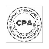 CPA Cert Public Accountant Firm Name URL #2 Zelfinktende Stempel (Design)