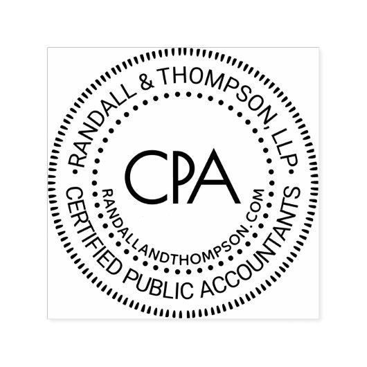 CPA Cert Publieke Accountant Bedrijfsnaam URL #51 Zelfinktende Stempel (Design)
