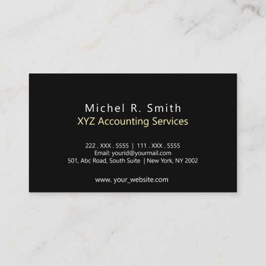 CPA Certified Accounant with Calculator Pen Visitekaartje (Achterkant)