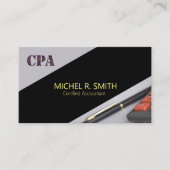 CPA Certified Accounant with Calculator Pen Visitekaartje (Voorkant)
