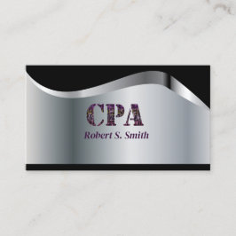 CPA Certified Public Account Black & Silver Visitekaartje