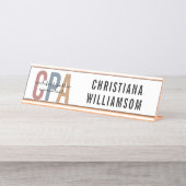 CPA Certified Public Accountant Bureau Naambordje (Voorkant)