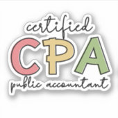 CPA Certified Public Accountant Gift Sticker (Voorkant)