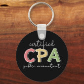 CPA Certified Public Accountant Giften Sleutelhanger (Voorkant)