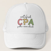 CPA Certified Public Accountant Giften Trucker Pet (Voorkant)