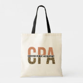 CPA Certified Public Accountant Leopard Print Tote Bag (Achterkant)