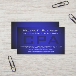 CPA Certified Public Accountant Striking Blue Visitekaartje