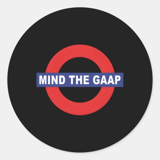 CPA: De GAAP GAAP-boekhouding Ronde Sticker (Voorkant)