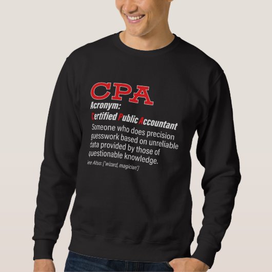CPA Definition Certified Public Accountant Account Trui (Voorkant)