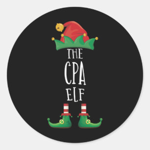 CPA Elf Shirt Grappig Familie Matching Groep Chris Ronde Sticker