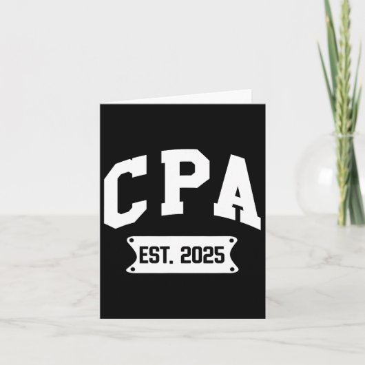 CPA EST 2025 Certified Public Accountant Afstudere Kaart (Voorkant)