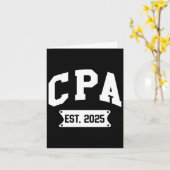 CPA EST 2025 Certified Public Accountant Afstudere Kaart (Gele Bloem)