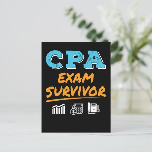 CPA Exam Survivor Briefkaart (Staand voorkant)
