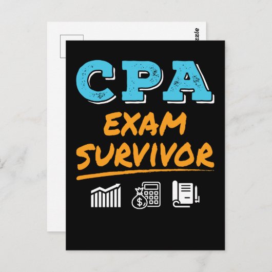 CPA Exam Survivor Briefkaart (Voorkant / Achterkant)
