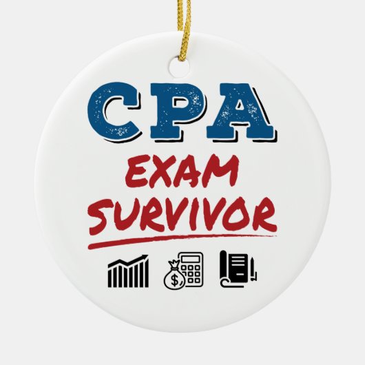 CPA Exam Survivor Keramisch Ornament (Voorkant)