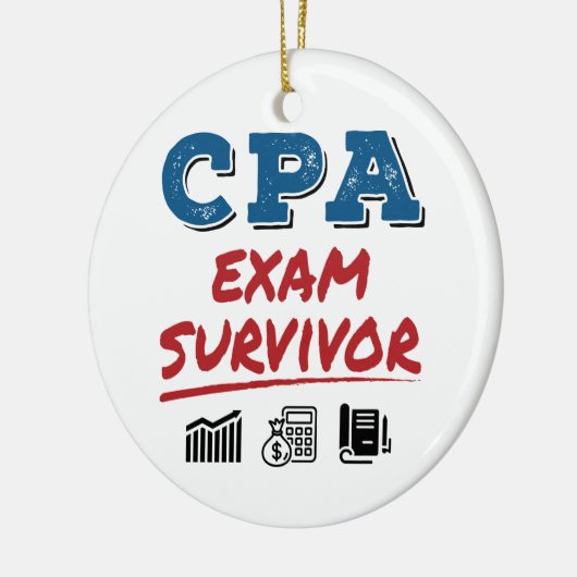 CPA Exam Survivor Keramisch Ornament (Links)