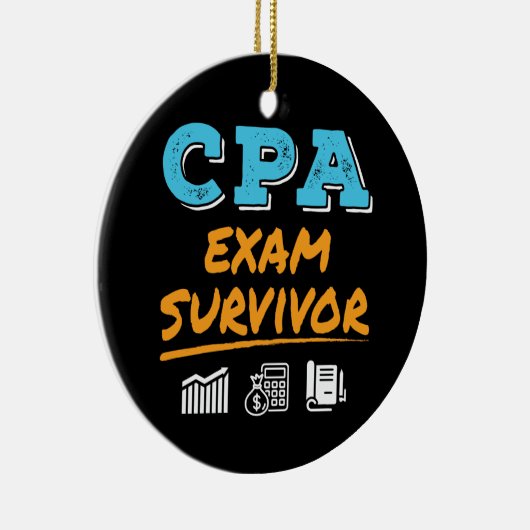 CPA Exam Survivor Keramisch Ornament (Rechts)