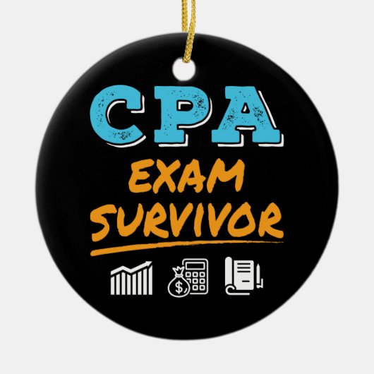 CPA Exam Survivor Keramisch Ornament (Voorkant)