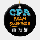 CPA Exam Survivor Keramisch Ornament (Achterkant)