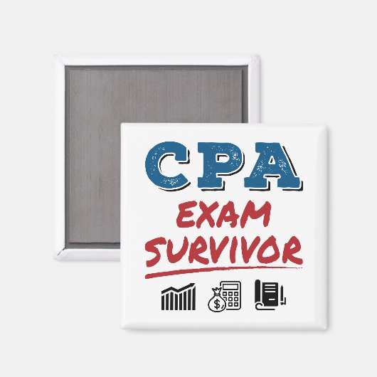 CPA Exam Survivor Magneet (Voorkant / Achterkant)