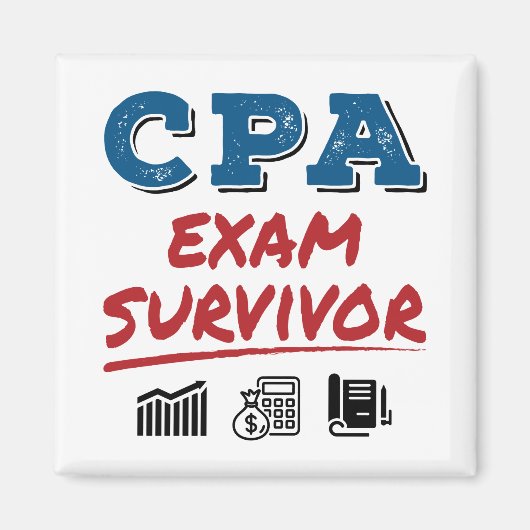 CPA Exam Survivor Magneet (Voorkant)