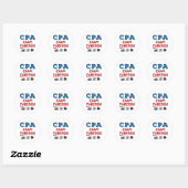 CPA Exam Survivor Ronde Sticker (Vel)