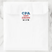 CPA Exam Survivor Ronde Sticker (Tas)