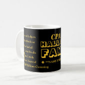 CPA Examen Pass Hall of Fame Voeg Naam Joke Gift Koffiemok (Voorkant links)