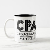 CPA Extraordinaire Accountant Tweekleurige Koffiemok (Links)