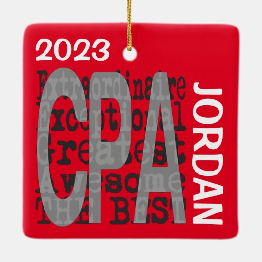 CPA Extraordinaire CUSTOM Keramisch Ornament (Achterkant)