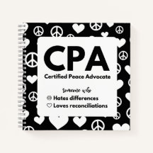 CPA-gecertificeerd Peace Advocate Notitieboek
