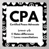 CPA-gecertificeerd Peace Advocate Poster (Voorkant)