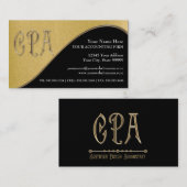CPA Gold n Black Certified Public Accountant: Visitekaartje (Voorkant / Achterkant)