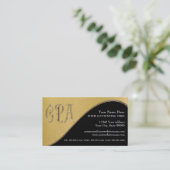 CPA Gold n Black Certified Public Accountant: Visitekaartje (Staand voorkant)