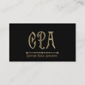 CPA Gold n Black Certified Public Accountant: Visitekaartje (Achterkant)