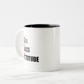 CPA: Kan de Attitude passeren Tweekleurige Koffiemok (Voorkant links)