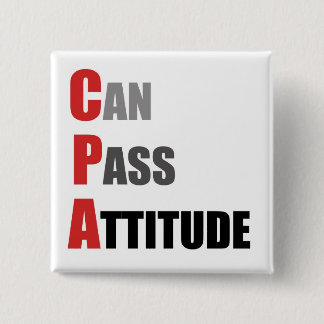 CPA: Kan de Attitude passeren Vierkante Button 5,1 Cm