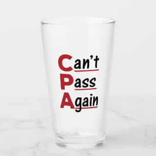 CPA Kan Niet Nog Een Keer Slagen Funny Accountant Glas