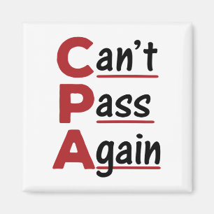 CPA kan niet opnieuw Funny Accountant Acronym over Magneet